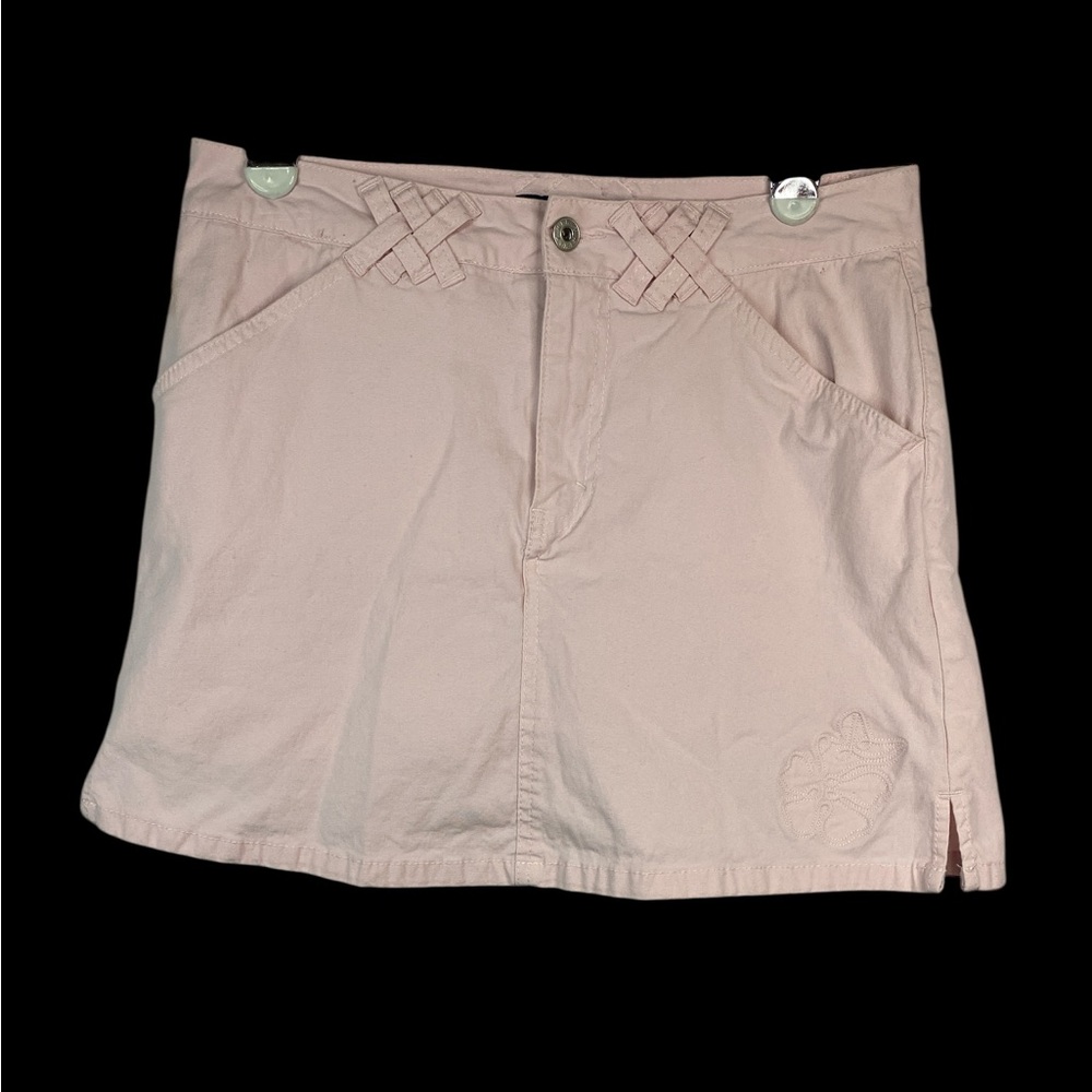 KiKit Jeans Light Pink Skort with Embroidered Detail Women’s Size 8